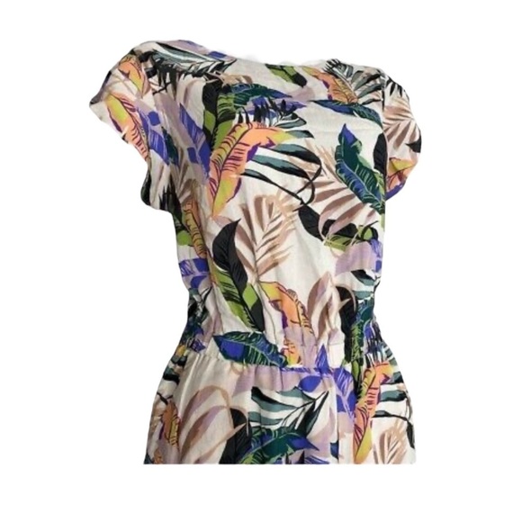 🌺SANCTUARY Antonella Tropical Palm Print Wide Leg Tie-back Jumpsuit Size M🌺 - Picture 7 of 10
